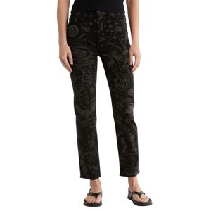 Mother High Waisted Rider Ankle Shadowy Figures Jeans